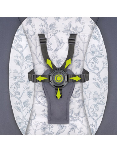 BN-LO-RALF_GREY_WHITE,Balansoar si sezlong, Lionelo, Ralf, 2 in 1, Electric, Cu telecomanda si cablu USB, Cu miscare laterala de