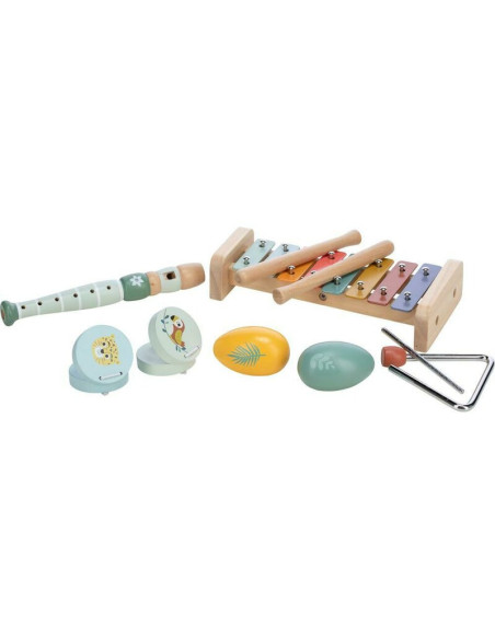 BN-80586,Set instrumente muzicale, Free2Play, 5 in 1, Contine xilofon, Fluier, Din lemn, Conform cu standardul european de secur BN-80586,Set instrumente muzicale, Free2Play, 5 in 1, Contine xilofon, Fluier, Din lemn, Conform cu standardul european de secur