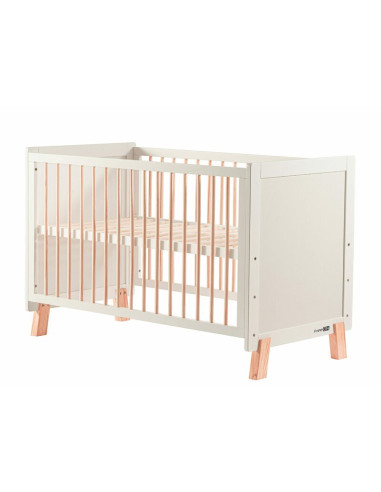 BN-81903,Patut din lemn bebe, 120x60 cm, FreeON, Ava Basic, Cu sina speciala pentru dentitie, Inaltime reglabila 3 nivele, Din l