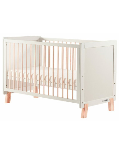 BN-81903,Patut din lemn bebe, 120x60 cm, FreeON, Ava Basic, Cu sina speciala pentru dentitie, Inaltime reglabila 3 nivele, Din l