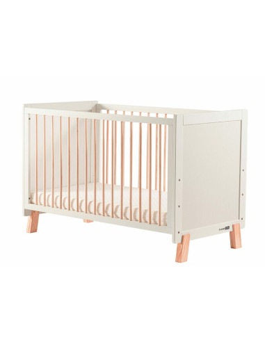 BN-81903,Patut din lemn bebe, 120x60 cm, FreeON, Ava Basic, Cu sina speciala pentru dentitie, Inaltime reglabila 3 nivele, Din l