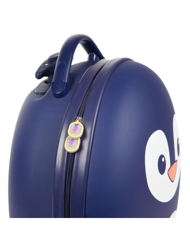 E34-973-465,Valiza Troler Boppi, Pinguin albastru