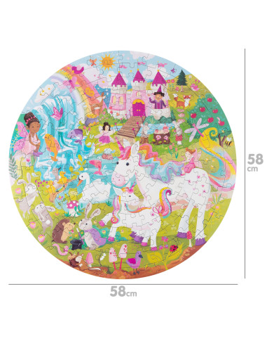 67C-D6E-ECD,Puzzle rotund, 150 piese, Boppi - Unicorn 67C-D6E-ECD,Puzzle rotund, 150 piese, Boppi - Unicorn