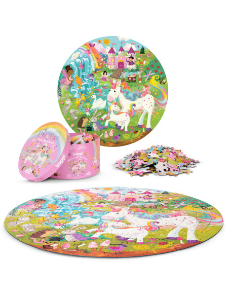 67C-D6E-ECD,Puzzle rotund, 150 piese, Boppi - Unicorn 67C-D6E-ECD,Puzzle rotund, 150 piese, Boppi - Unicorn