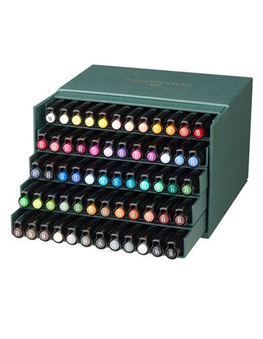 Markere cu cerneala Faber-Castell Pitt artist pen 2024, 60 buc, Cutie studio