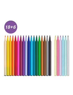 Carioca 18+6 culori unicorni faber-castell 2