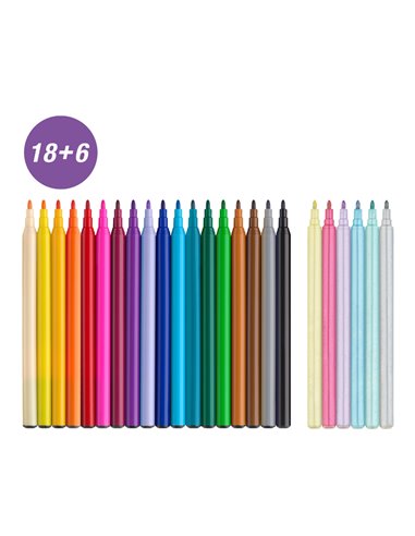 Carioca 18+6 culori unicorni faber-castell
