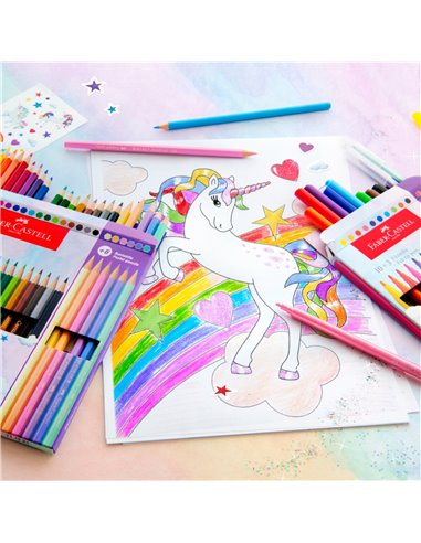 Carioca 18+6 culori unicorni faber-castell
