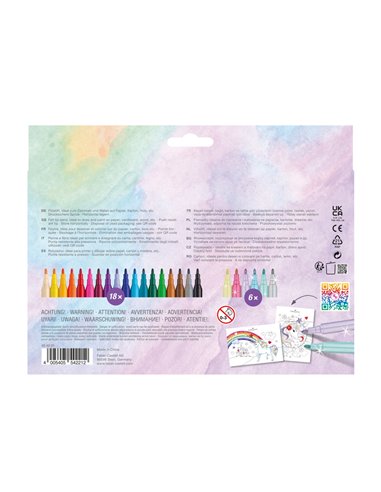 Carioca 18+6 culori unicorni faber-castell