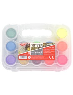 Culori guasa Duela Daco CU221, 20 ml, 6 neon + 6 metalice