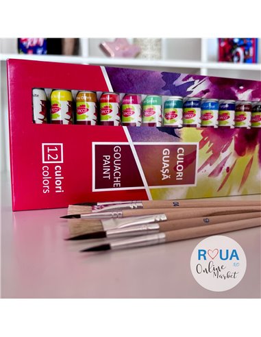 Culori guasa Daco CU212, 12 culori Culori guasa Daco CU212, 12 culori
