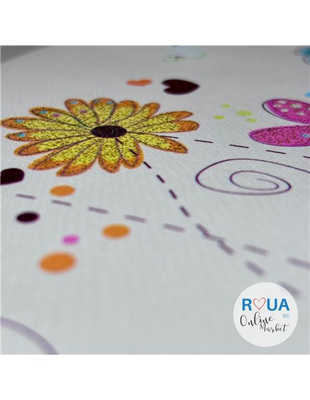 Penar neechipat cu 1 fermoar PE1934 Daco, Flowers