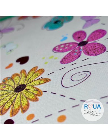 Penar neechipat cu 1 fermoar PE1934 Daco, Flowers