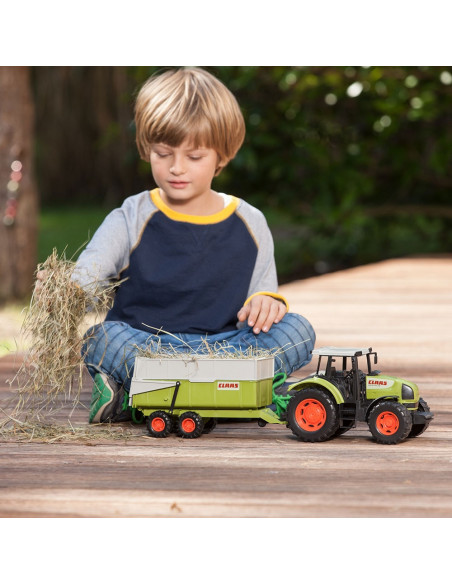 Tractor Dickie Toys Claas Ares cu remorca,S203739000