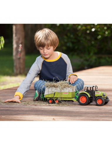 Tractor Dickie Toys Claas Ares cu remorca,S203739000