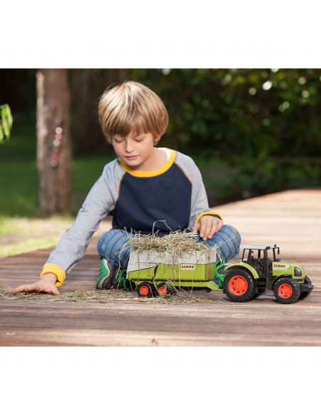 Tractor Dickie Toys Claas Ares cu remorca,S203739000