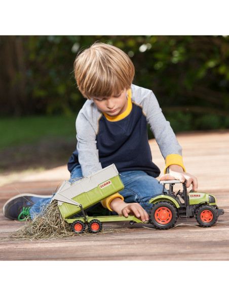 Tractor Dickie Toys Claas Ares cu remorca,S203739000