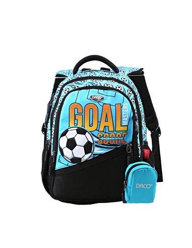 Ghiozdan scoala Daco GH3501, Motiv Goal mastersr, Albastru