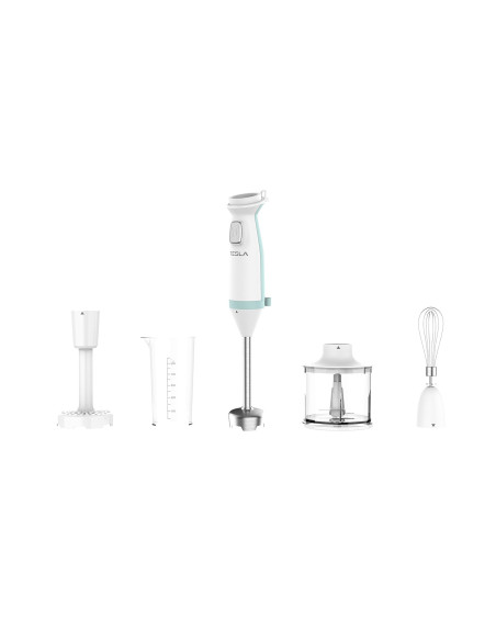 HB510BWS,Blender de mana Tesla Delight HB510BWS, 600W,4 viteze, Albastru/Alb
