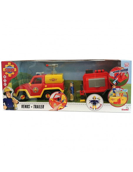 Masina de pompieri Simba Fireman Sam Venus cu remorca, figurina