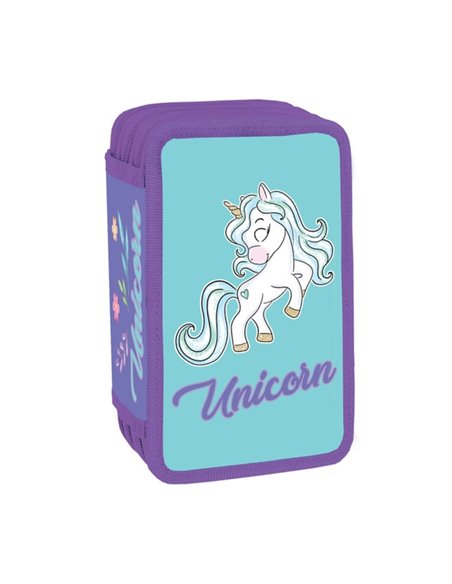 Penar echipat cu 3 fermoare YOLLO YL113, Unicorn Penar echipat cu 3 fermoare YOLLO YL113, Unicorn