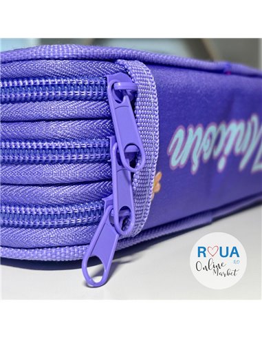 Penar echipat cu 3 fermoare YOLLO YL113, Unicorn Penar echipat cu 3 fermoare YOLLO YL113, Unicorn