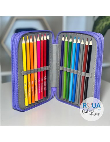 Penar echipat cu 3 fermoare YOLLO YL113, Unicorn Penar echipat cu 3 fermoare YOLLO YL113, Unicorn