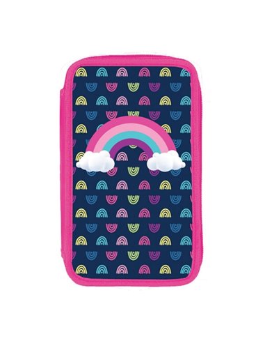 Penar echipat S-COOL SC2447, 2 fermoare, 29 piese, Rainbow