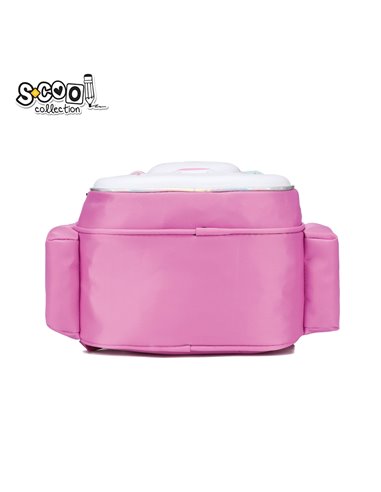 Ghiozdan ergonomic 3D S-COOL SC2552, Motiv giraffe, Roz