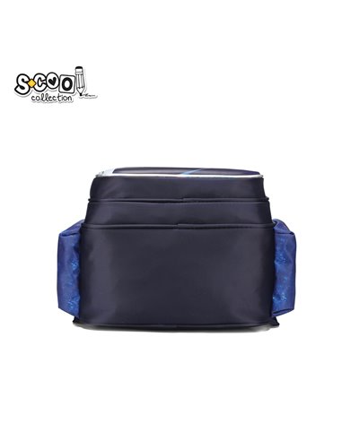 Ghiozdan ergonomic S-COOL SC2549, Motiv space 3D, Albastru Ghiozdan ergonomic S-COOL SC2549, Motiv space 3D, Albastru