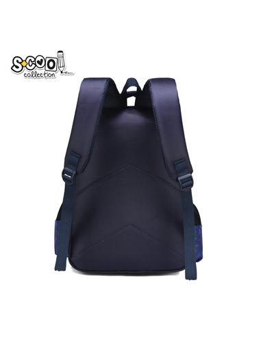 Ghiozdan ergonomic S-COOL SC2548, Motiv shark 3D, Albastru