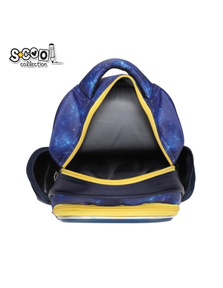 Ghiozdan ergonomic S-COOL SC2553, Motiv dino 3D, Albastru