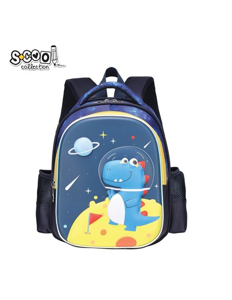 Ghiozdan ergonomic S-COOL SC2553, Motiv dino 3D, Albastru