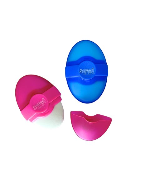 Set 2 radiere duble S-COOL SC319/2, Roz/Albastru