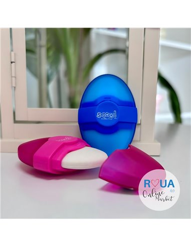 Set 2 radiere duble S-COOL SC319/2, Roz/Albastru