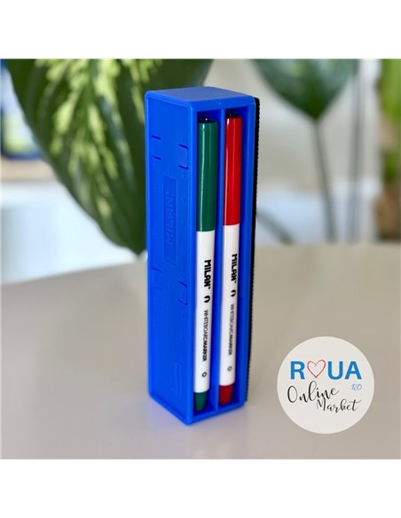 Set 4 markere tabla magnetica + burete