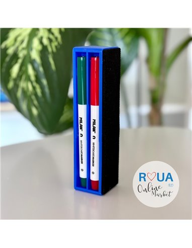 Set 4 markere tabla magnetica + burete