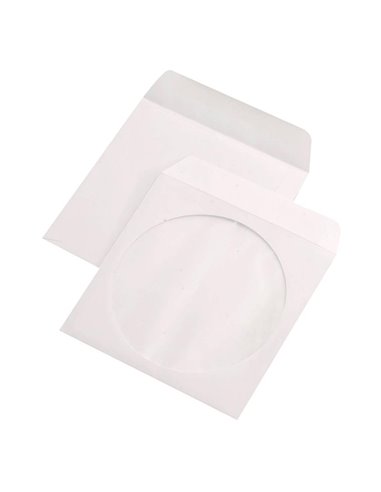 Plic CD gumat 90G 124x127 mm, Alb