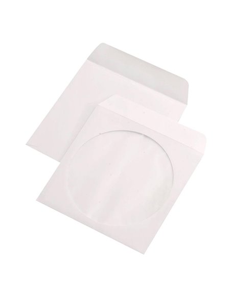 Plic CD gumat 90G 124x127 mm, Alb