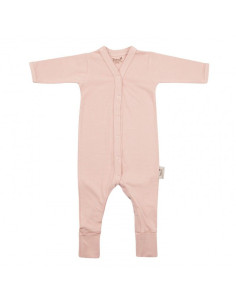 TM-BLS74-531,Salopeta de Corp cu Maneca Lunga, din Bambus Misty Rose 74-80 2