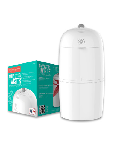 TN-9303,Cos Ermetic pentru Scutece Murdare Alb Nappy Twist'R Prince Lionheart