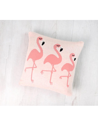 BG044,Perna Decor Bumbac Flamingo Roz