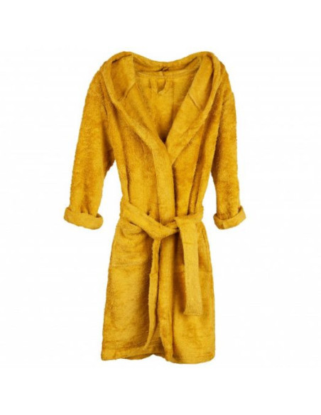 TM-BAD04-528,Halat de Baie Frotir din Bambus pentru Copii 8-10 ani Ocher TM-BAD04-528,Halat de Baie Frotir din Bambus pentru Copii 8-10 ani Ocher
