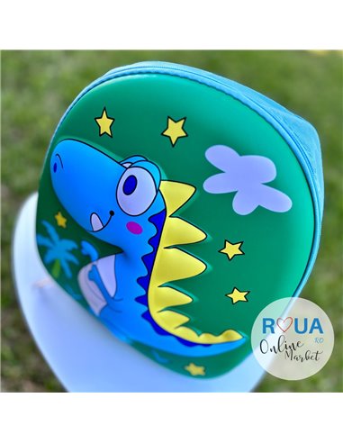 Ghiozdan gradinita School Friendly WI57T_VD, Motiv dinozaur, Verde