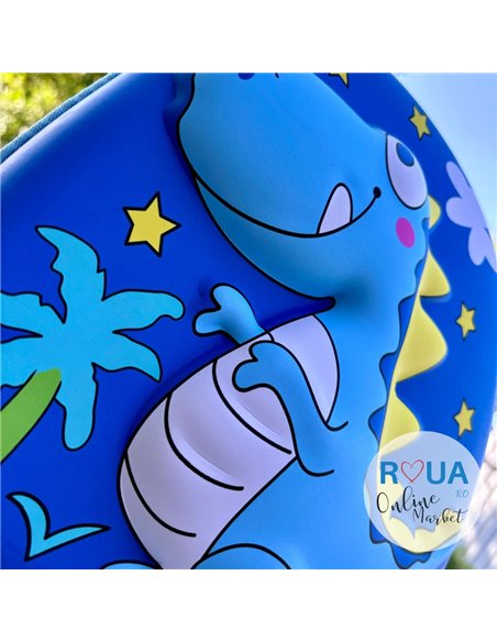 Ghiozdan gradinita School Friendly WI57T_BL, Motiv dinozaur, Albastru