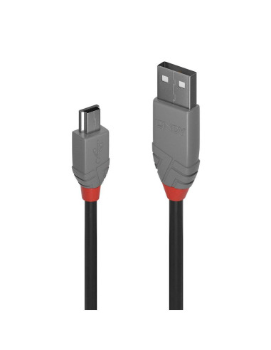LY-36721,CABLU alimentare si date Lindy pt.smartphone Mini-USB (T) la USB 2.0 (T), 0.5 m, PVC, negru, "LY-36721"