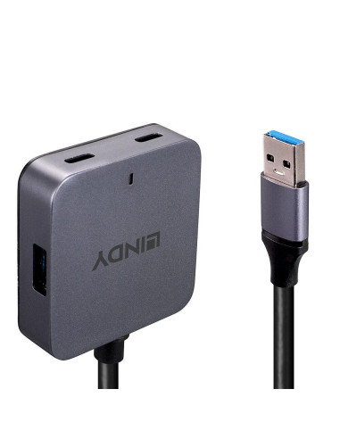 RY-LY-43388,Hub Lindy 4 Port USB 3.0 5m "LY-43388"
