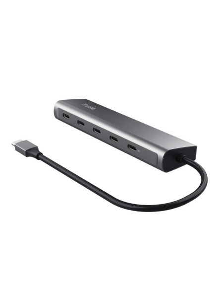 RY-TR-25136,Hub Trust Halyx 5 x USB-C, gri "TR-25136"