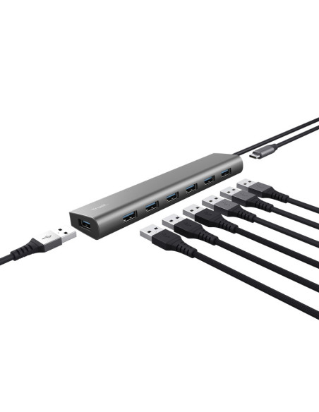 RY-TR-24967,Hub Trust Halyx 7xUSB 3.2 Gen1, gri "TR-24967"