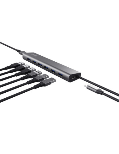 RY-TR-24967,Hub Trust Halyx 7xUSB 3.2 Gen1, gri "TR-24967"